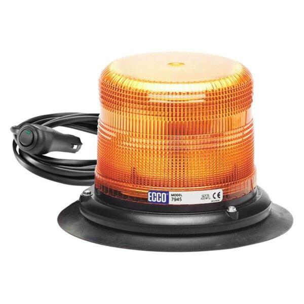 Ecco Low Profile LED Beacon with Vacuum Mount, Amber ECC7945A-VM